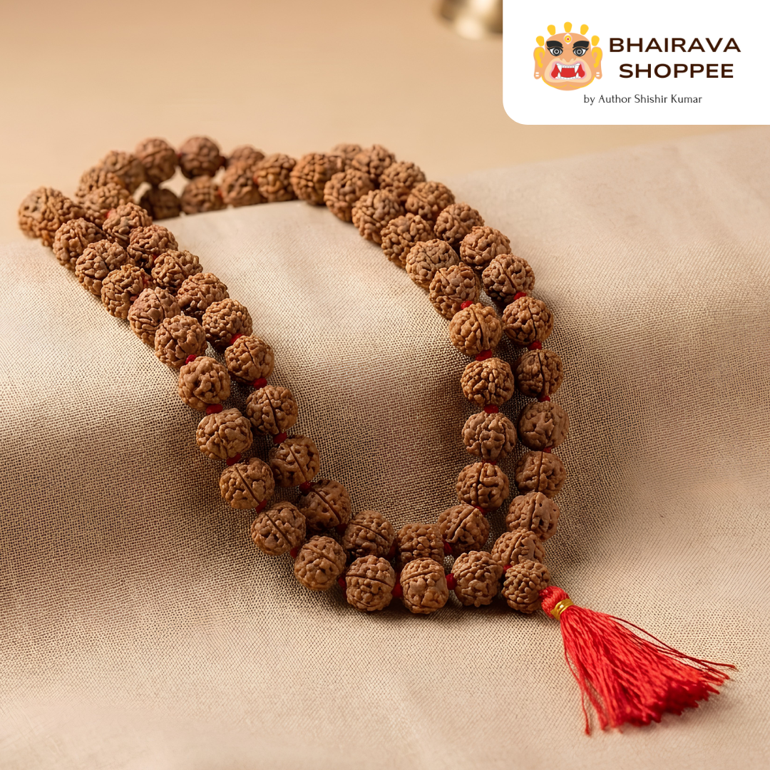 Authentic 5 Mukhi Rudraksha Mala for Meditation