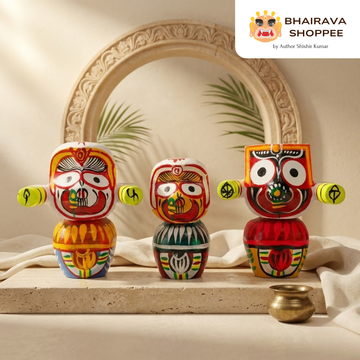 Lord Jagannath Wooden Idol | Jagannath Ji Wooden Murti for Puja & Home Temple
