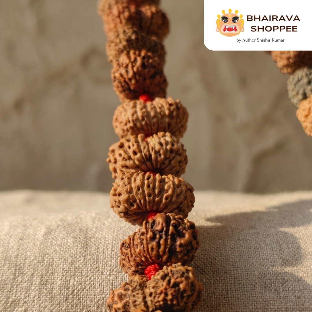 11 Mukhi Indonesian Rudraksha Mala – Premium Authentic Rare Rudraksha | Handcrafted Spiritual Jaap Mala