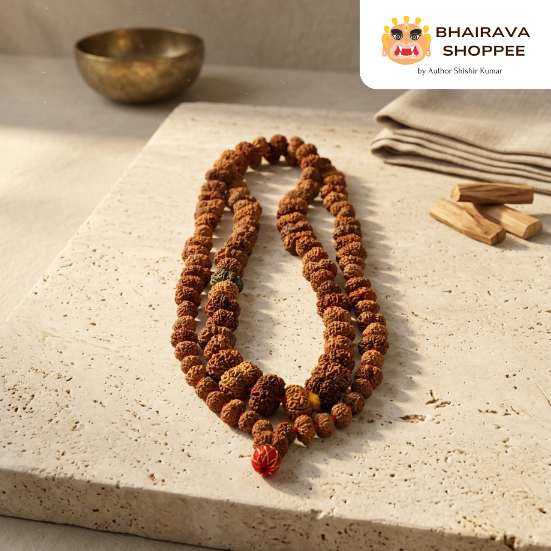 11 Mukhi Indonesian Rudraksha Mala – Premium Authentic Rare Rudraksha | Handcrafted Spiritual Jaap Mala