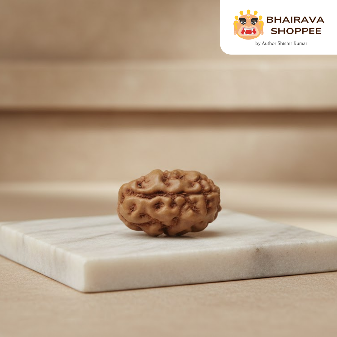 2 Mukhi Indonesian Rudraksha Bead | Siddha by Gurudev Rudranath Ji