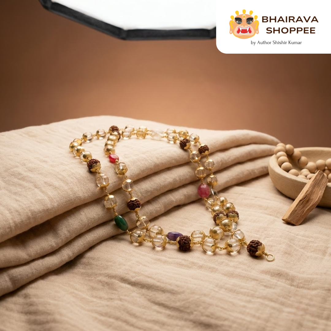 Authentic Nine-Gemstone Mala for Balance, Protection & Prosperity