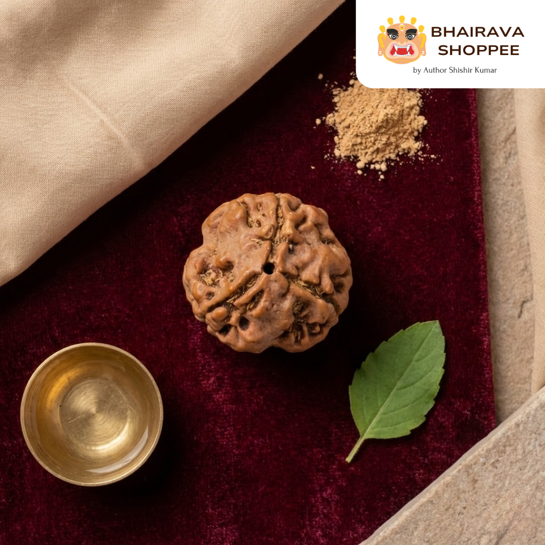 3 Mukhi Nepali Siddh Rudraksha | Agni Rudraksha for Karma Cleansing & Stress Relief