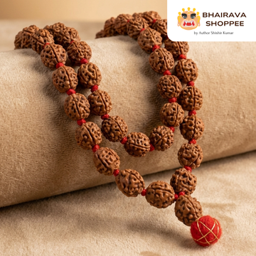 3 Mukhi Indonesian Rudraksha Mala | Sacred Mala for Purification & Inner Strength