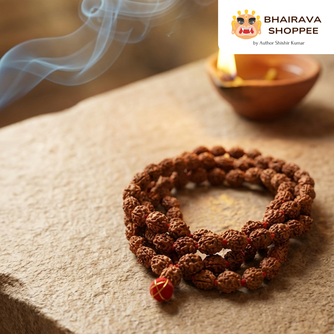 3 Mukhi Indonesian Rudraksha Mala | Sacred Mala for Purification & Inner Strength