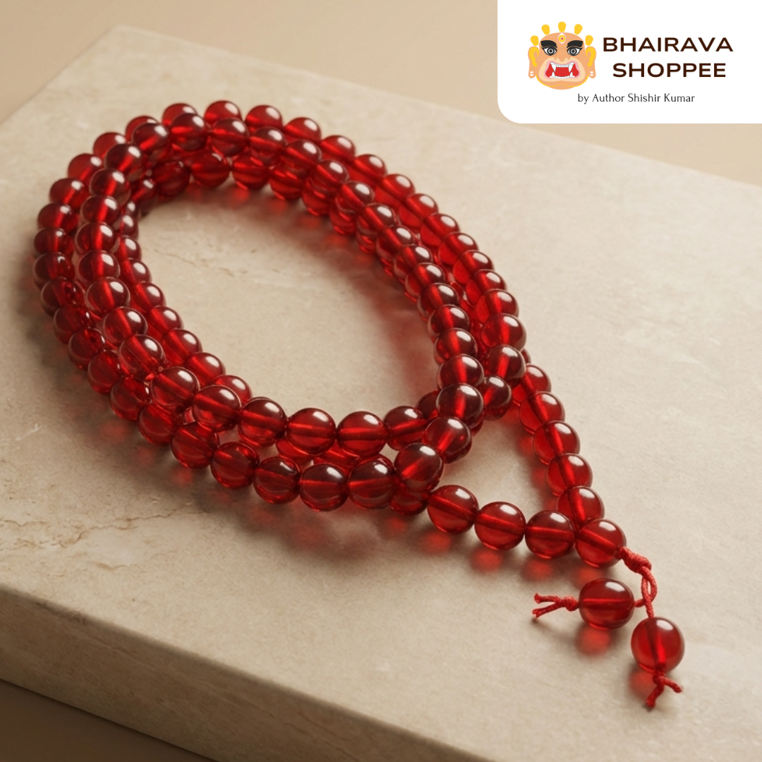 Red Keruva Mala | Sacred Japa Mala for Devotion & Spiritual Practice