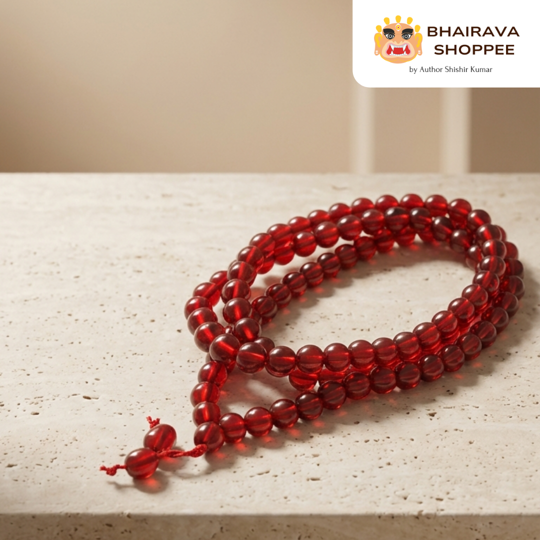 Red Keruva Mala | Sacred Japa Mala for Devotion & Spiritual Practice
