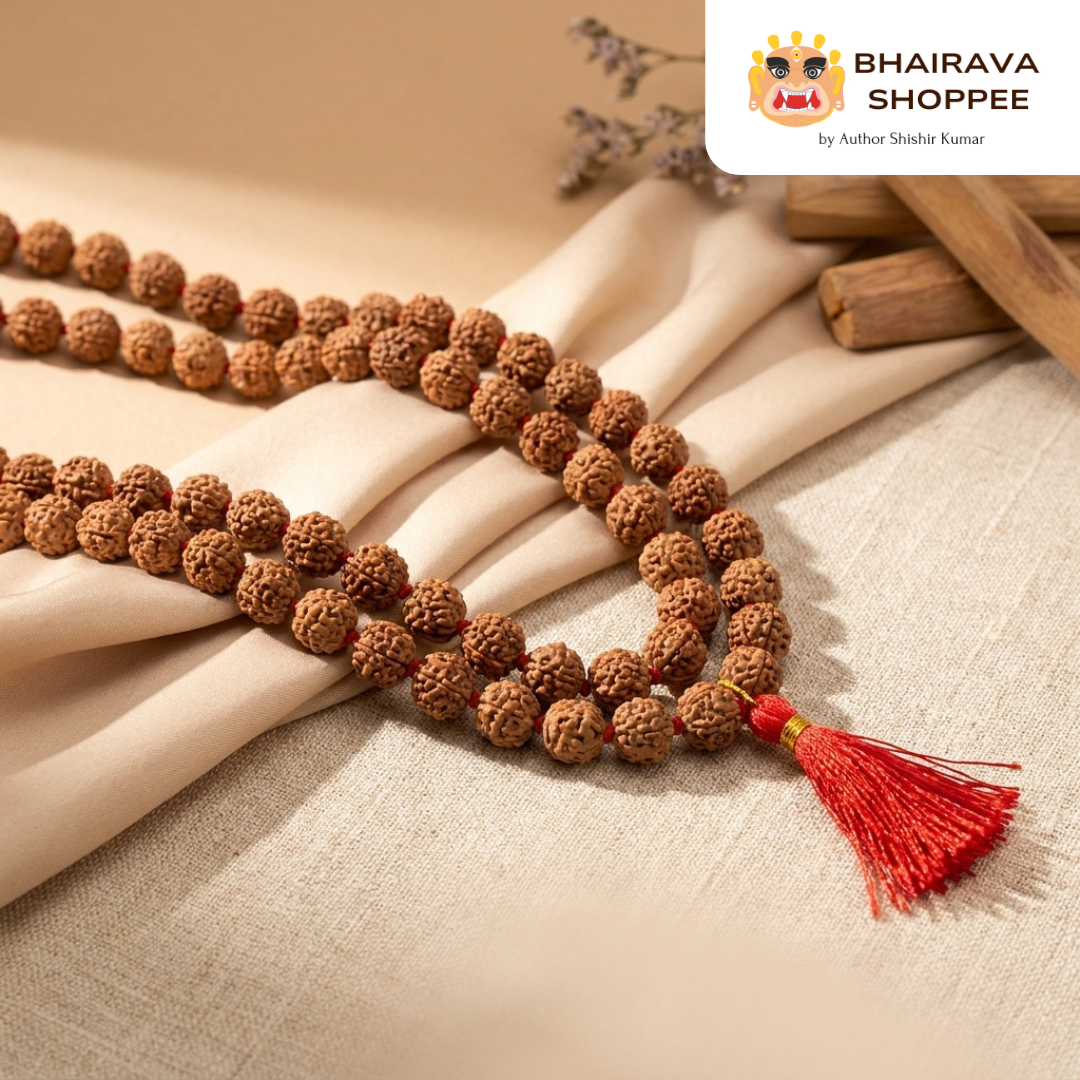 5 Mukhi Rudraksha Jaap Mala | 108 Beads for Health, Wealth & Protection