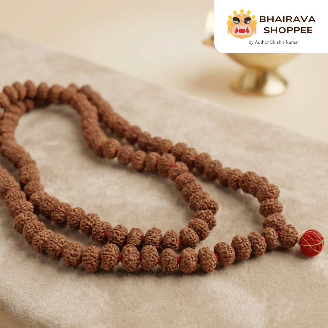 8 Mukhi Indonesian Rudraksha Jaap Mala | Sacred Mala for Obstacle Removal & Focus