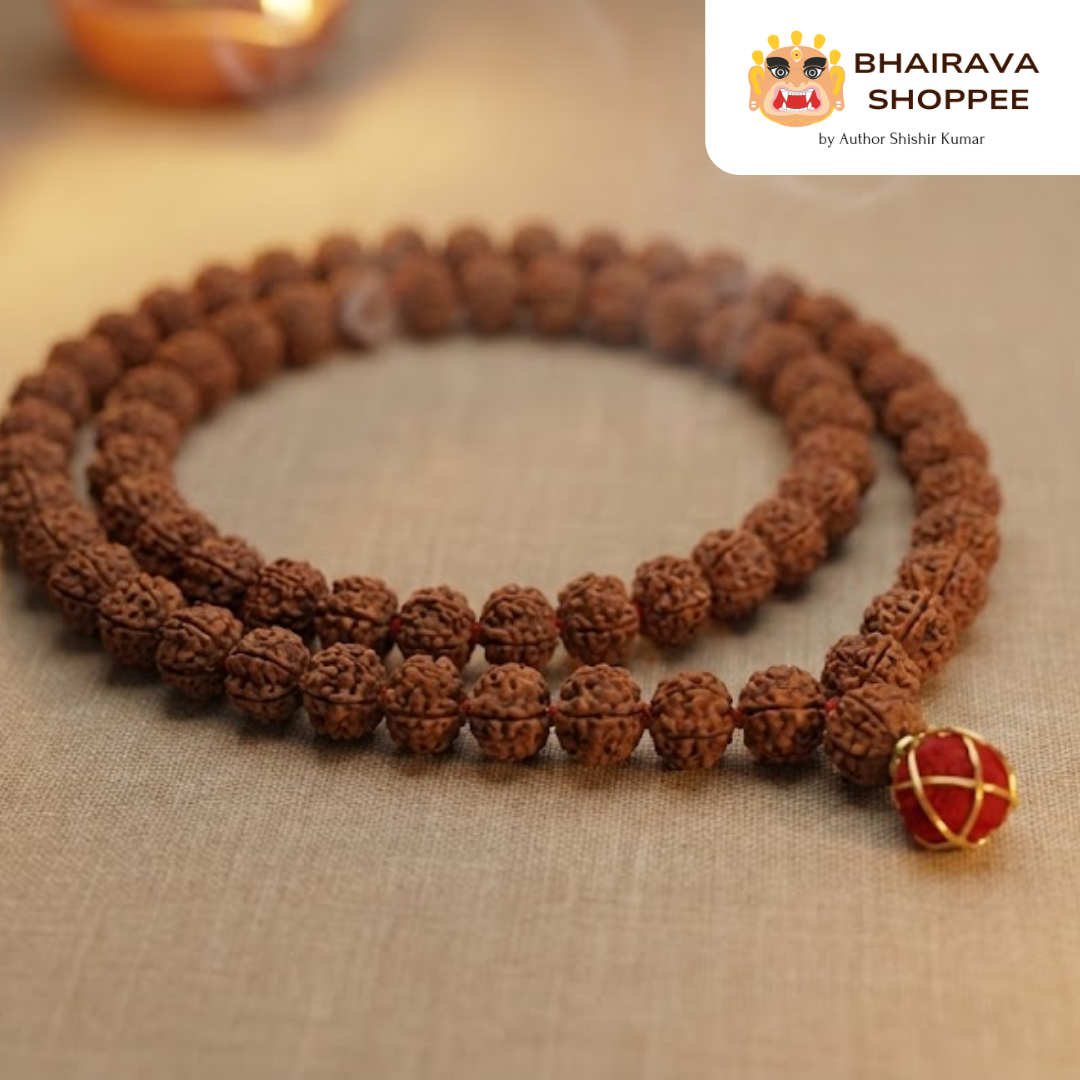 8 Mukhi Indonesian Rudraksha Jaap Mala | Sacred Mala for Obstacle Removal & Focus