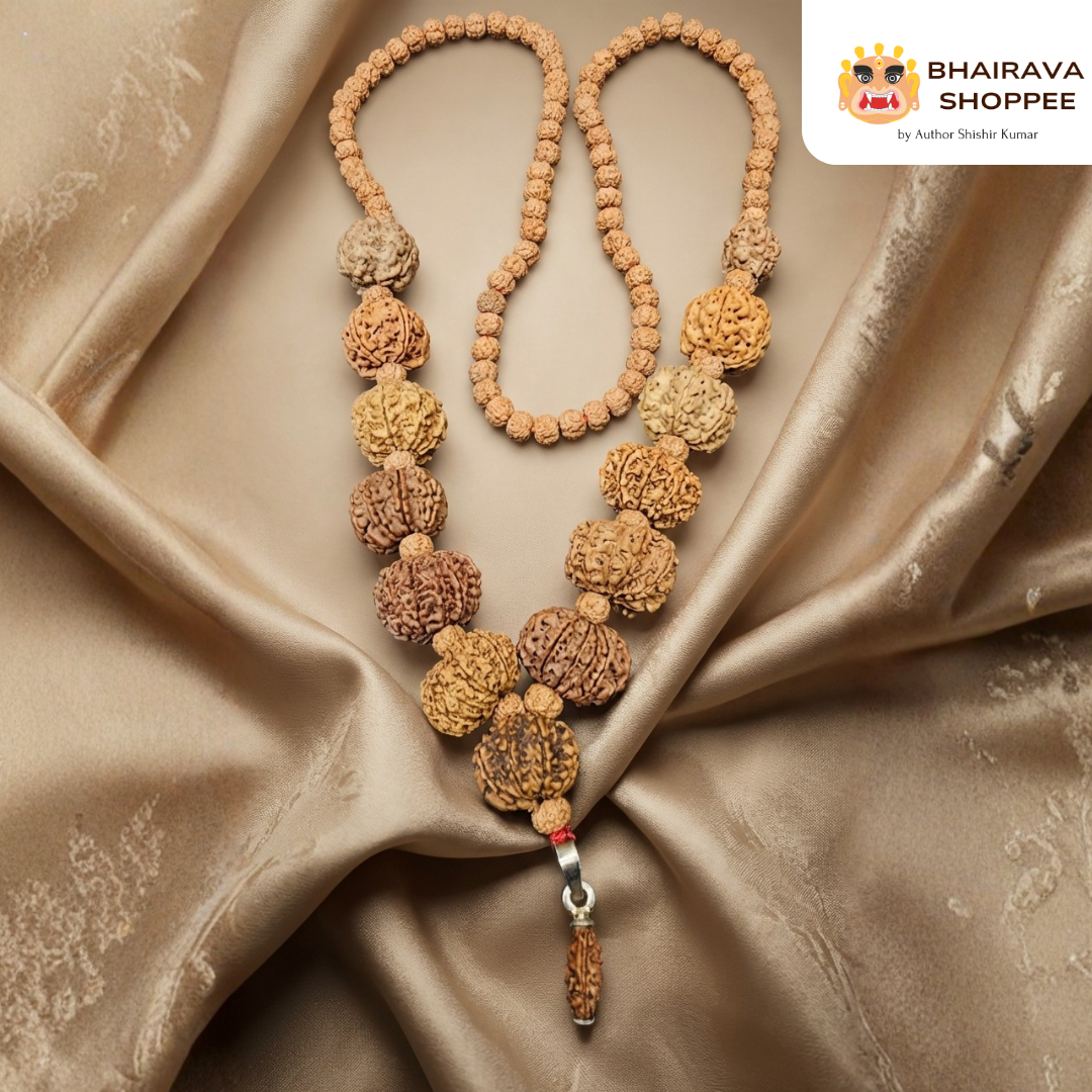 Siddha 1–14 Mukhi Nepali Rudraksha Mala | Sarva Siddha Shakti Mala