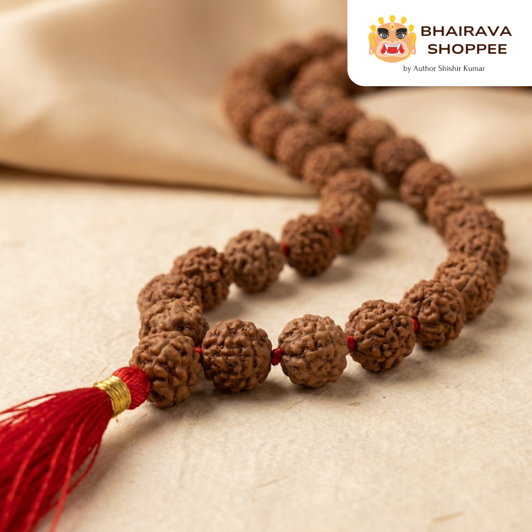 5 Mukhi Rudraksha Jaap Mala | 108 Beads for Health, Wealth & Protection