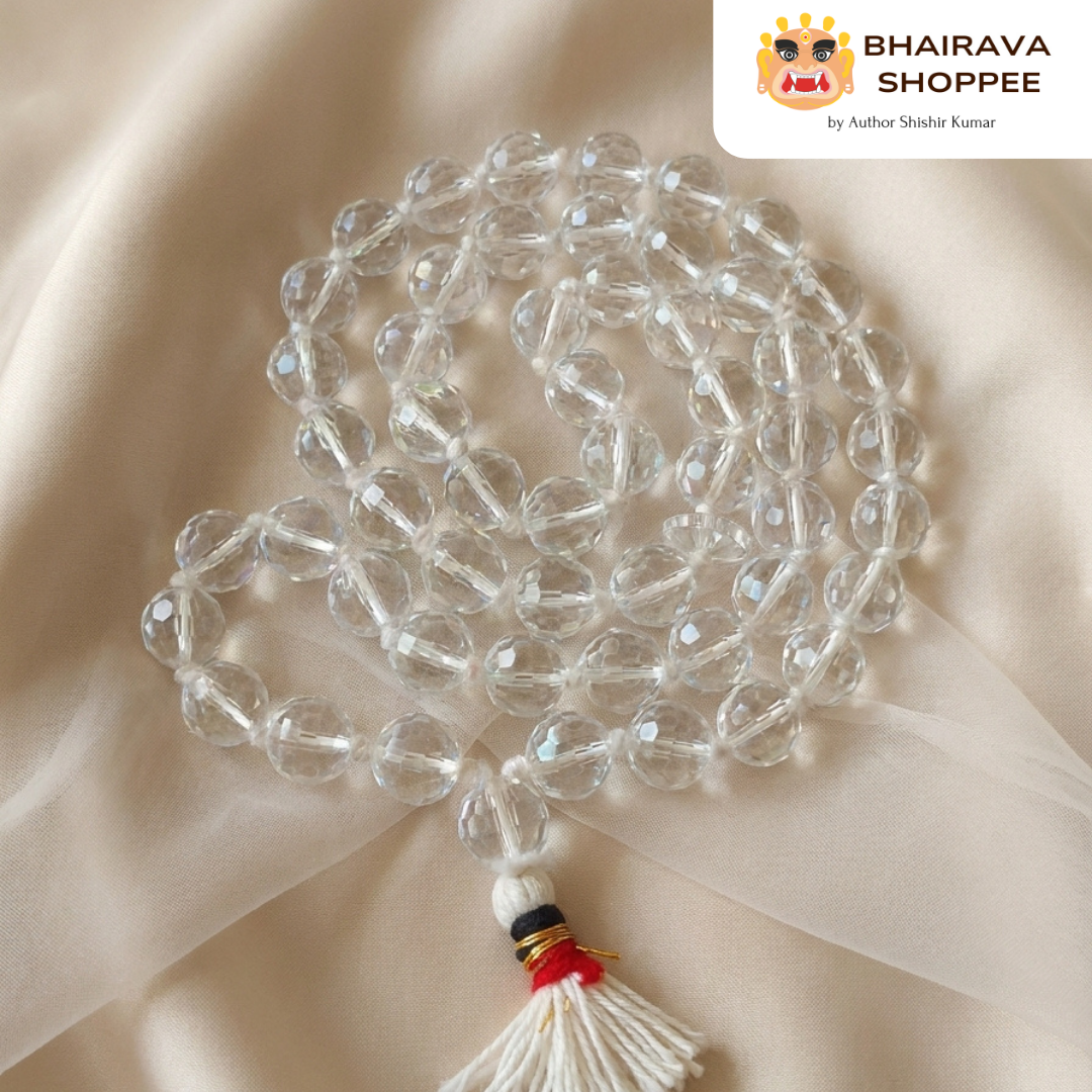 Belzam Sphatik Mala (Clear Quartz Mala) for Clarity, Energy Amplification & Spiritual Purity