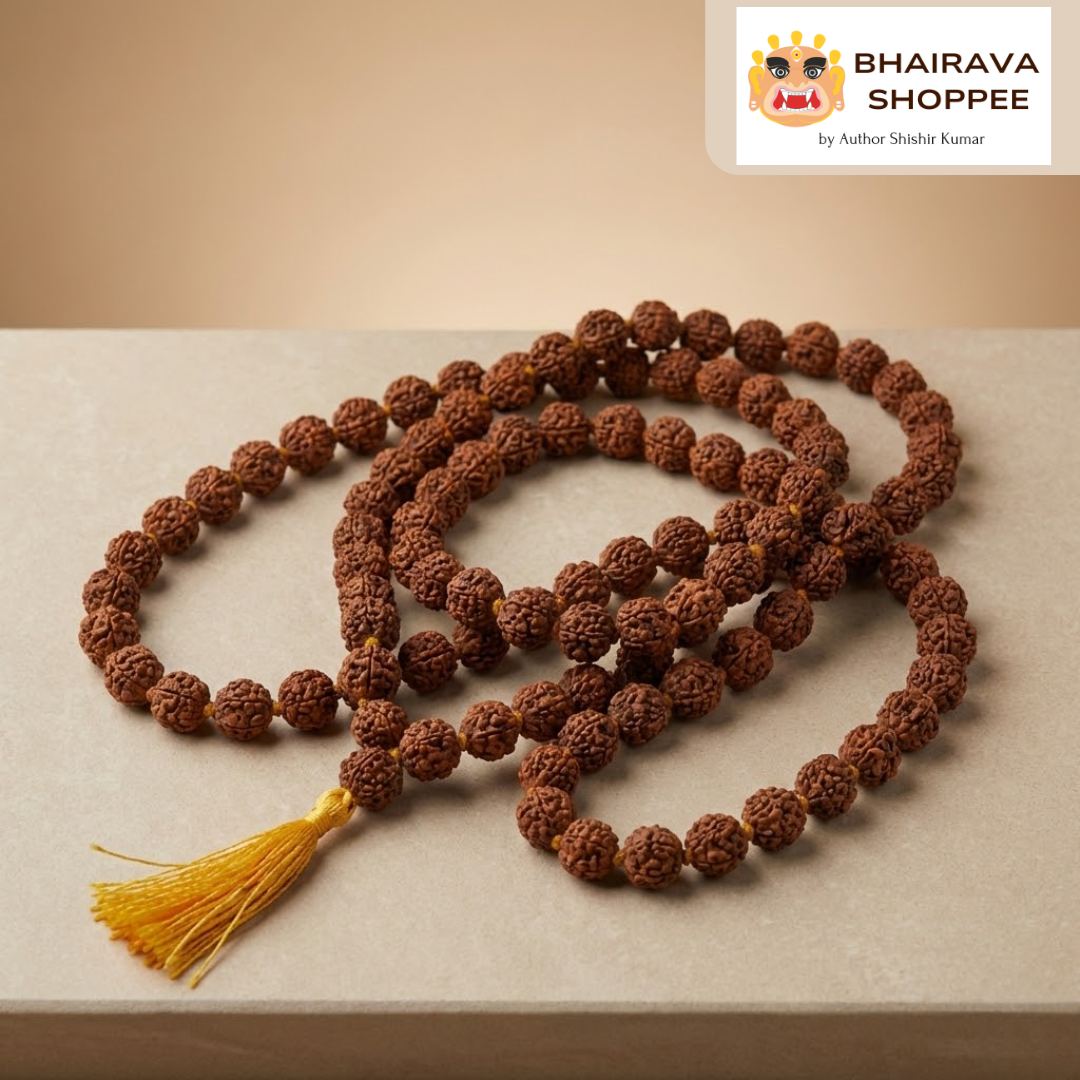 5 Mukhi Rudraksha Jaap Mala | 108 Beads for Health, Wealth & Protection
