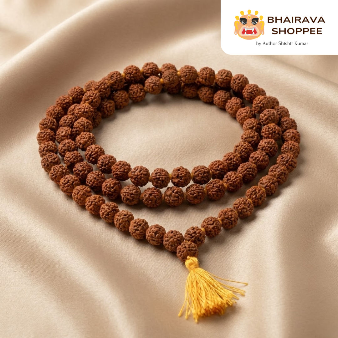 5 Mukhi Rudraksha Jaap Mala | 108 Beads for Health, Wealth & Protection