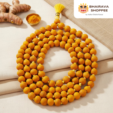 Haldi Mala (108 Beads) | Sacred Turmeric Bead Mala for Pooja, Remedies & Spiritual Growth