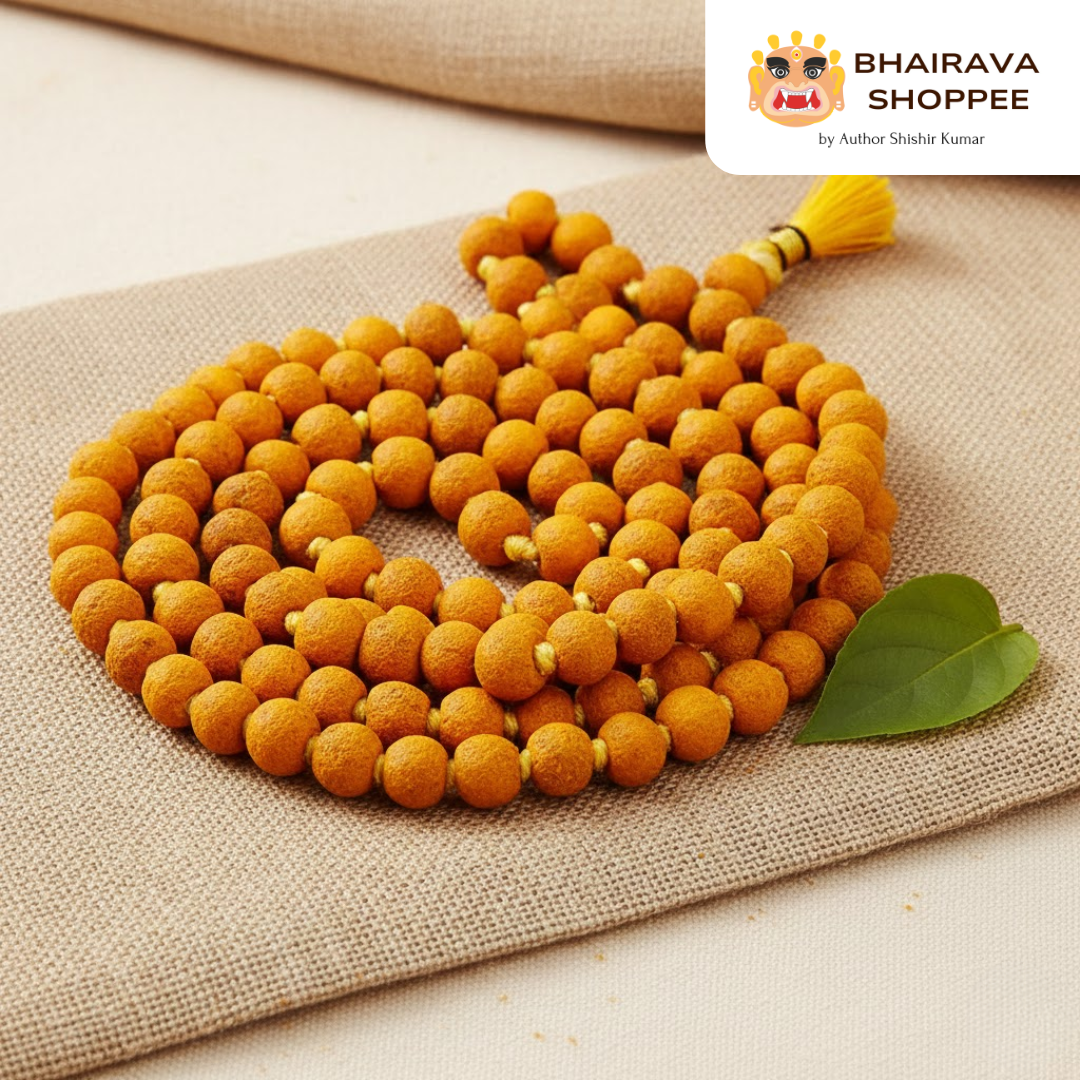 Haldi Mala (108 Beads) | Sacred Turmeric Bead Mala for Pooja, Remedies & Spiritual Growth