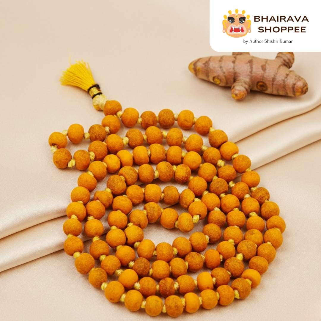 Haldi Mala (108 Beads) | Sacred Turmeric Bead Mala for Pooja, Remedies & Spiritual Growth