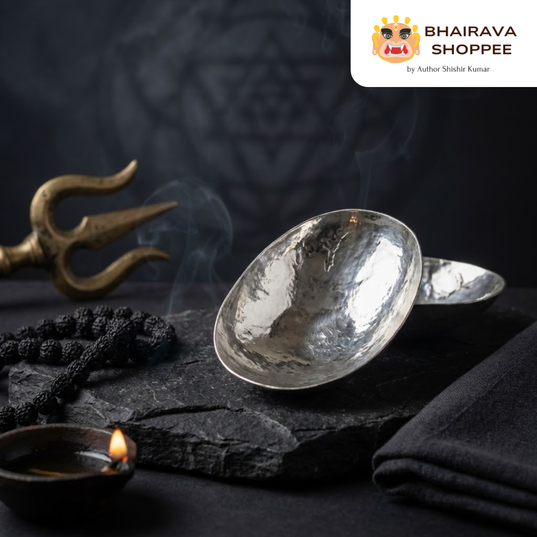 Siddha Silver Khappar – Sacred Silver Paatra for Karan Prasad Offering