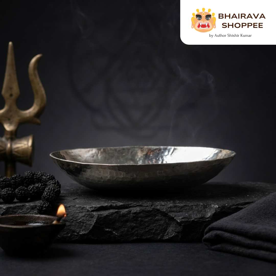 Siddha Silver Khappar – Sacred Silver Paatra for Karan Prasad Offering