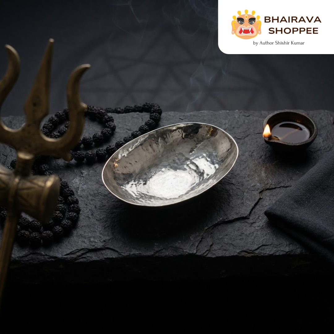 Siddha Silver Khappar – Sacred Silver Paatra for Karan Prasad Offering