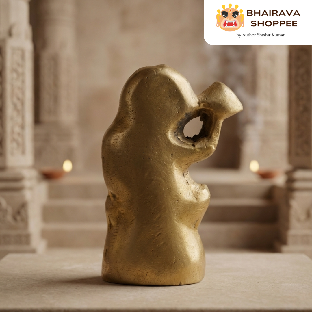 Hanuman Ji Carrying Sanjeevani Mountain Bronze Idol | Bajrangbali Murti for Strength, Protection & Home Temple Decor