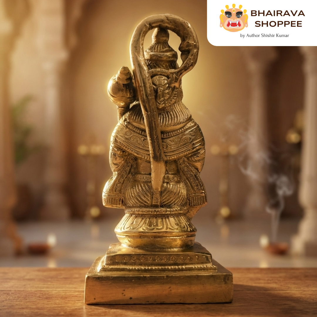 Hanuman Ji Bronze Idol Sitting Pose for Protection & Strength | Bajrangbali Murti for Home Temple, Vastu & Puja