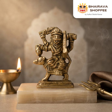 Kaal Bhairav Bronze Idol – Fierce Protector & Remover of Negative Energies