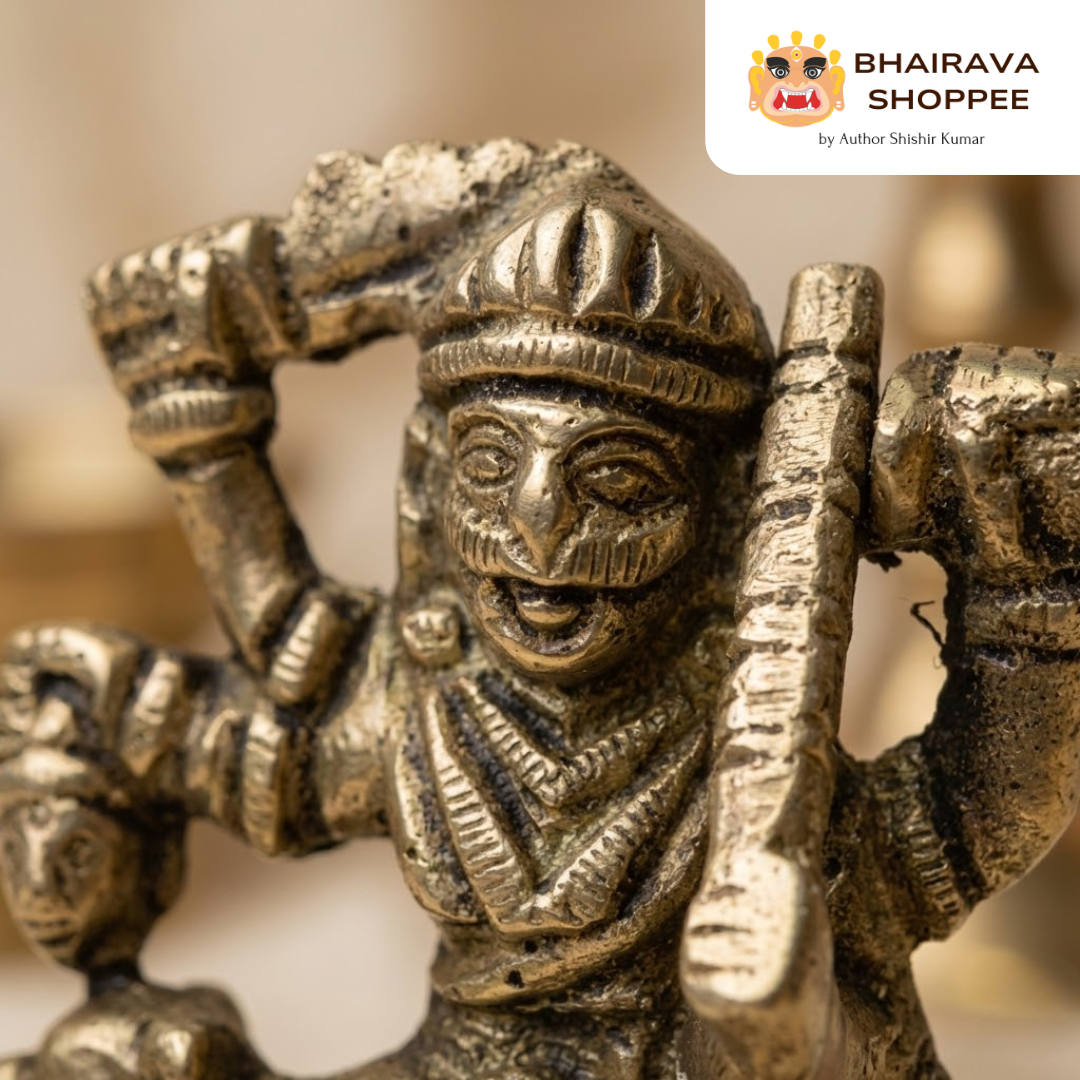 Kaal Bhairav Bronze Idol – Fierce Protector & Remover of Negative Energies