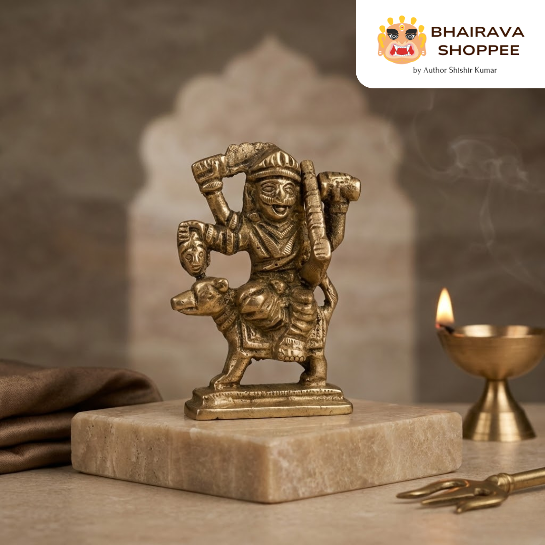 Kaal Bhairav Bronze Idol – Fierce Protector & Remover of Negative Energies