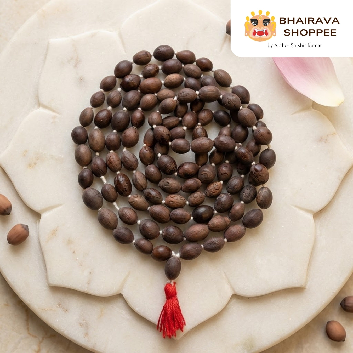 Siddh Natural Kamal Gatta Mala | 108 Lotus Seed Beads for Lakshmi Worship & Prosperity