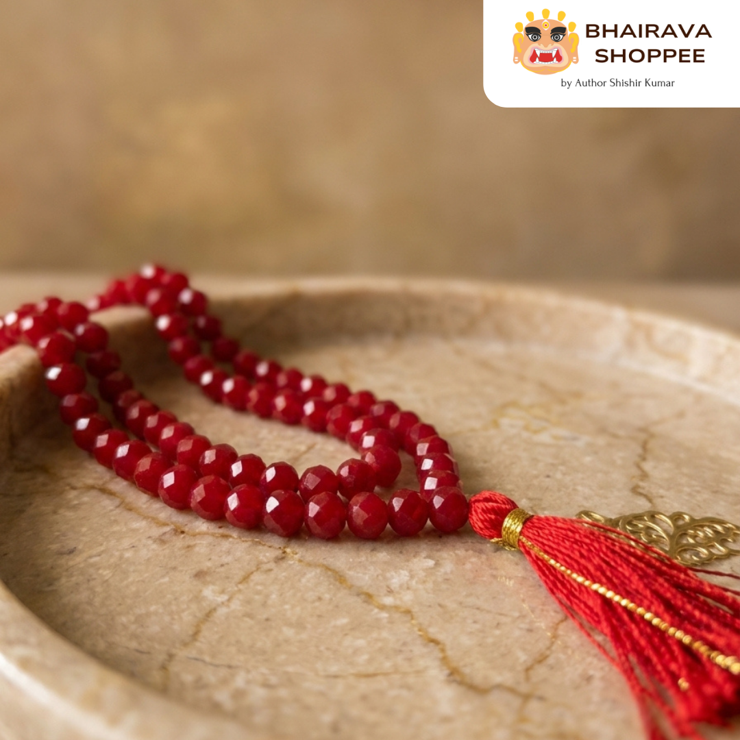 Kanjan Manik Mala (Ruby Mala) for Power, Confidence & Attraction | Red Gemstone Mala