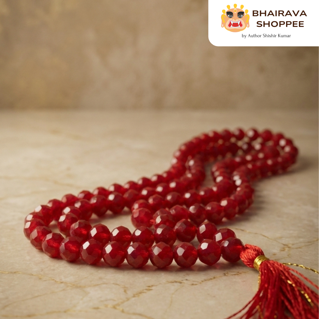 Kanjan Manik Mala (Ruby Mala) for Power, Confidence & Attraction | Red Gemstone Mala