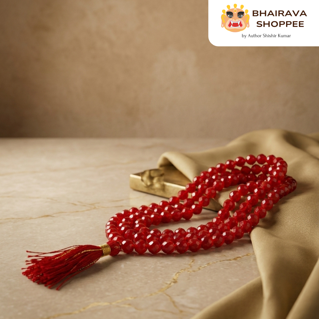 Kanjan Manik Mala (Ruby Mala) for Power, Confidence & Attraction | Red Gemstone Mala