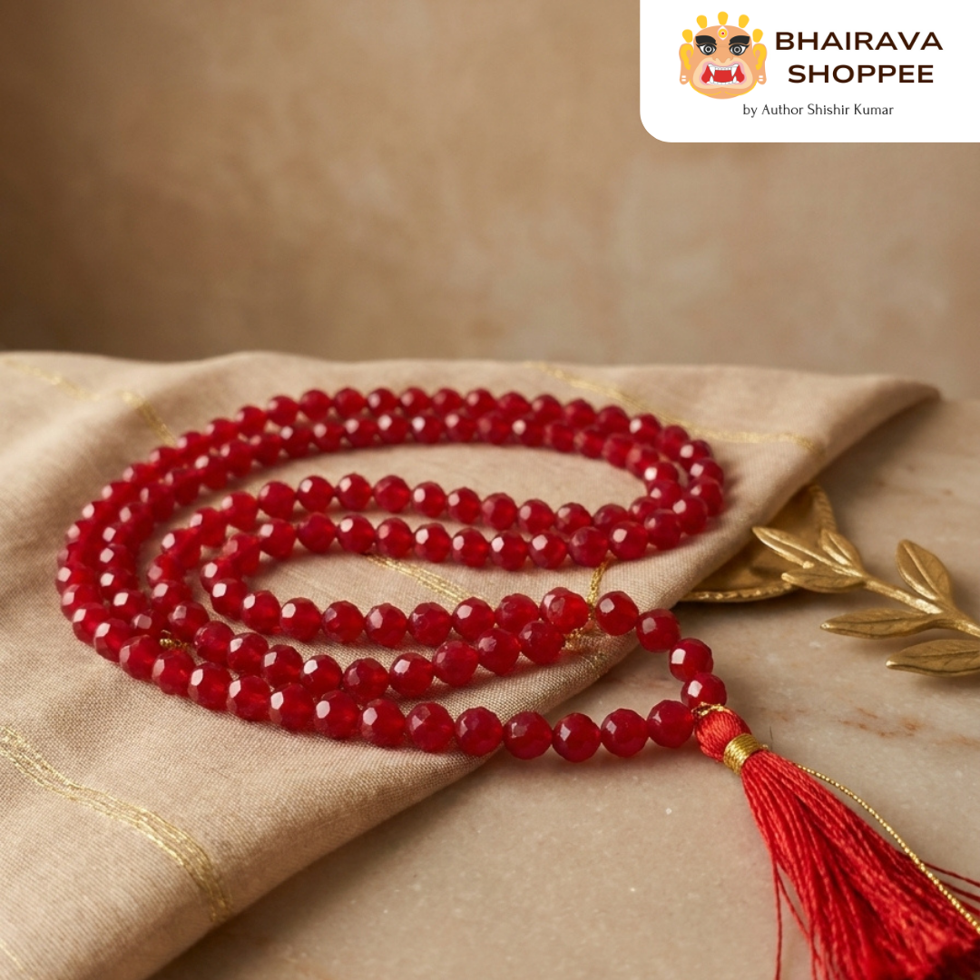 Kanjan Manik Mala (Ruby Mala) for Power, Confidence & Attraction | Red Gemstone Mala