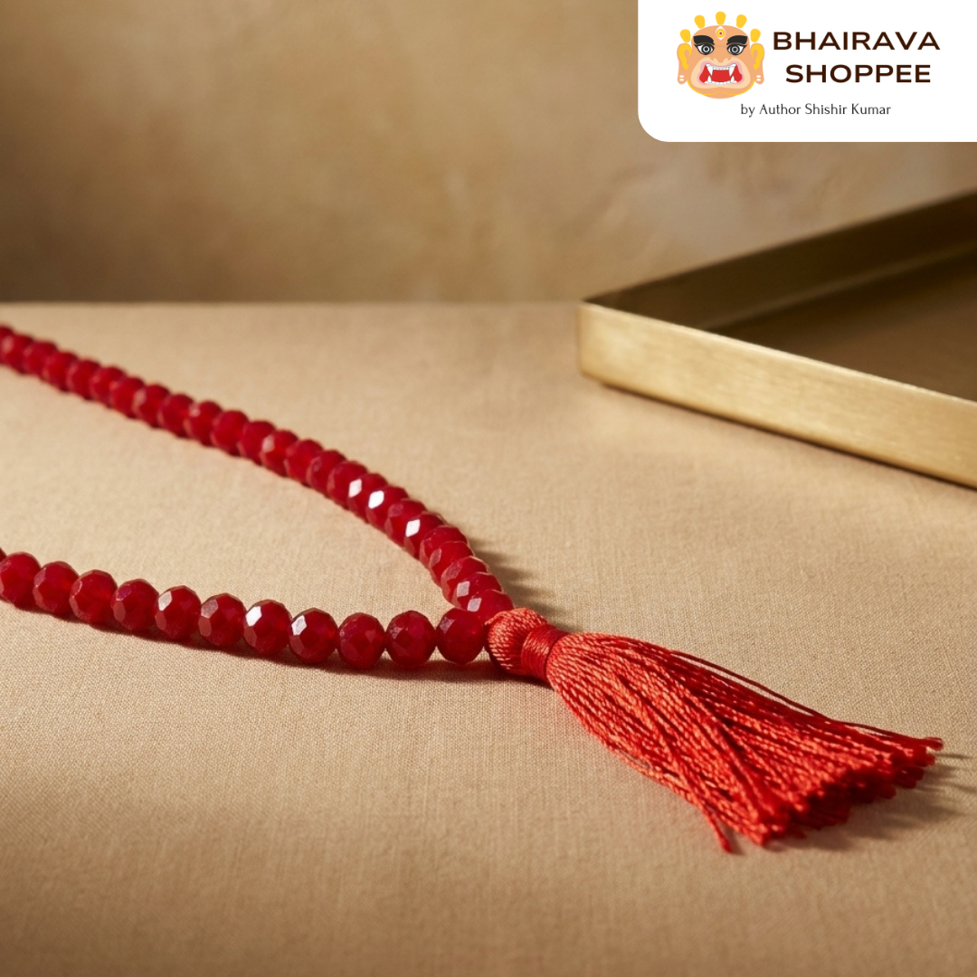 Kanjan Manik Mala (Ruby Mala) for Power, Confidence & Attraction | Red Gemstone Mala