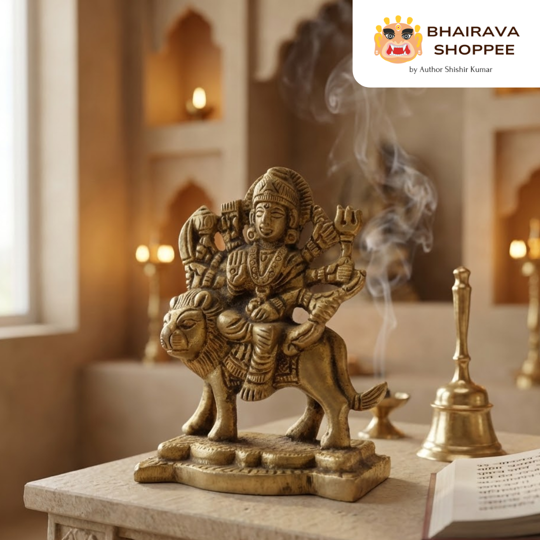 Maa Durga Bronze Idol – Divine Murti for Strength, Protection & Positivity