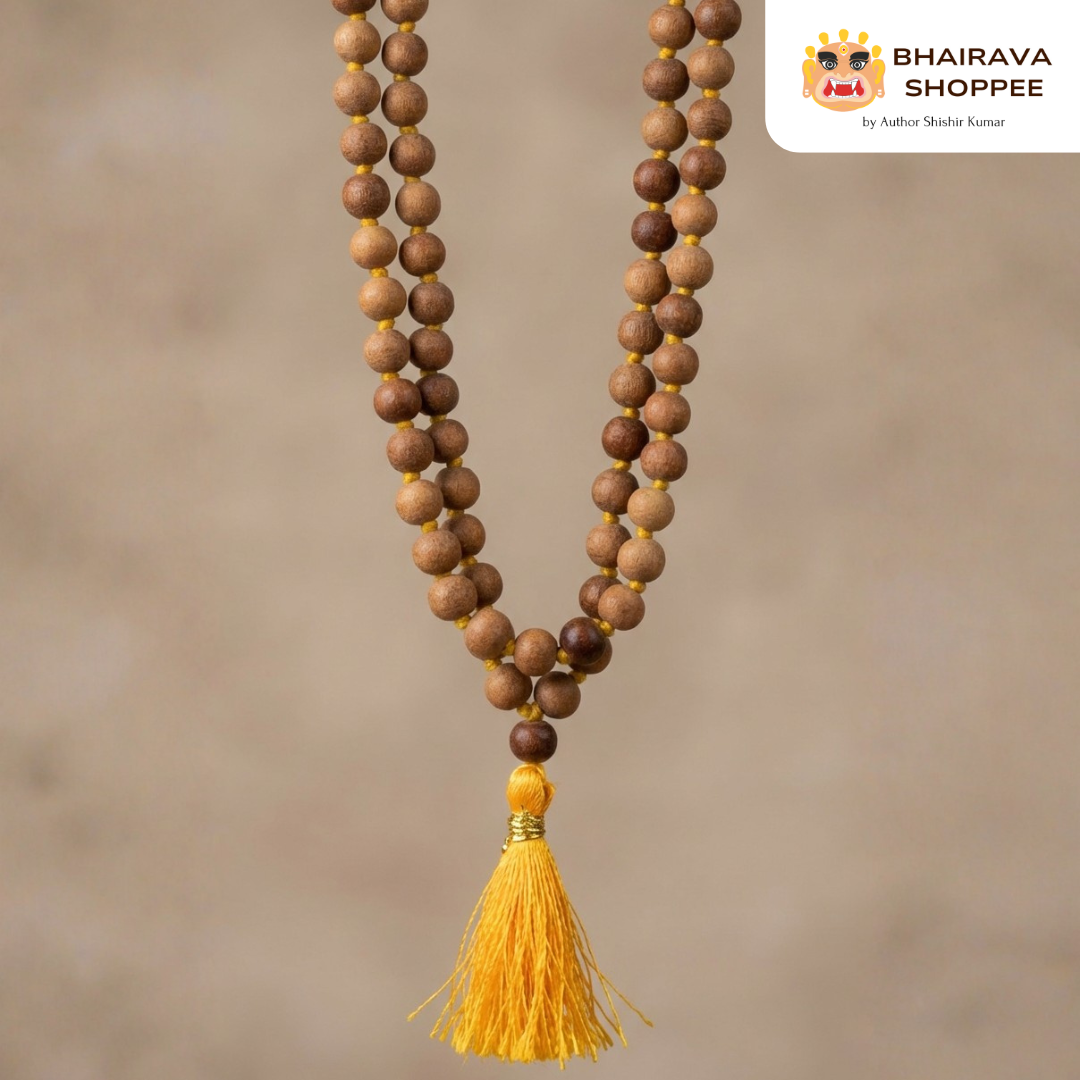 Safed Chandan Siddha Jaap Mala | 108 Beads White Sandalwood Mala for Wisdom & Calmness