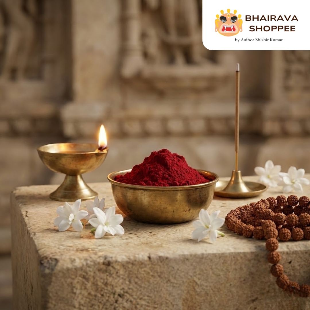 Pure Kumkum Tika | Herbal Saffron Powder for Pooja & Rituals