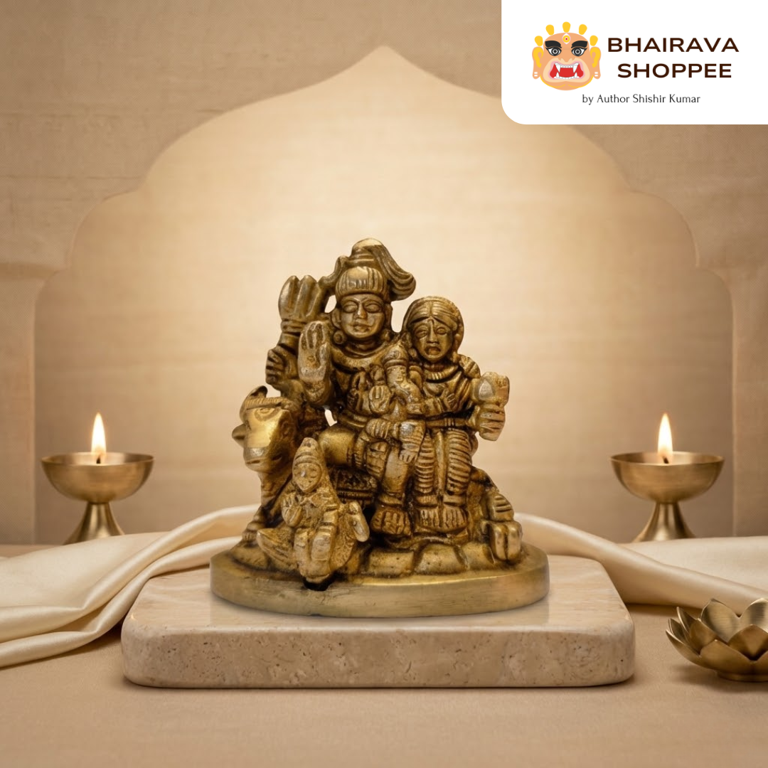Shiv Parvati Bronze Idol – Divine Symbol of Love, Harmony & Spiritual Balance