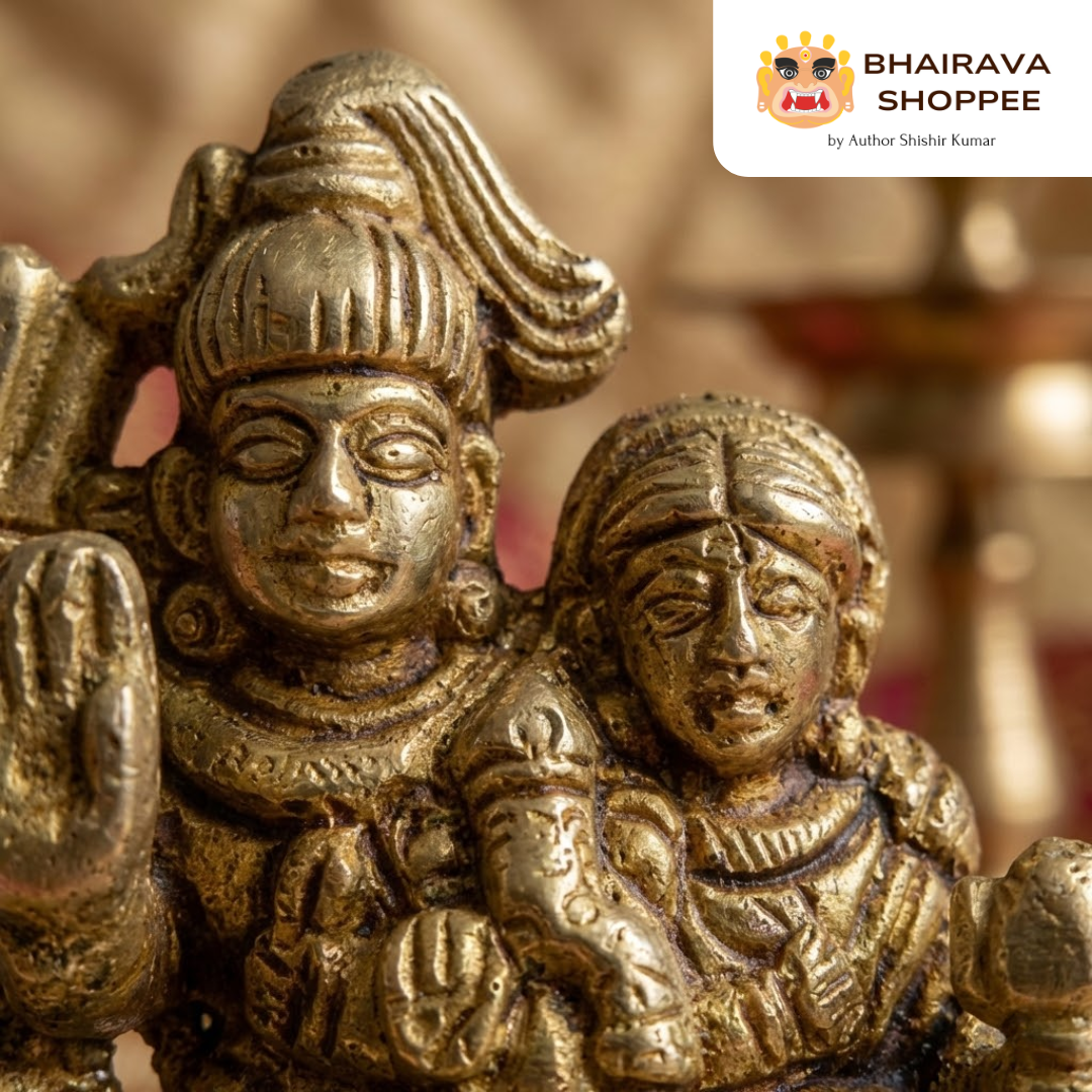 Shiv Parvati Bronze Idol – Divine Symbol of Love, Harmony & Spiritual Balance
