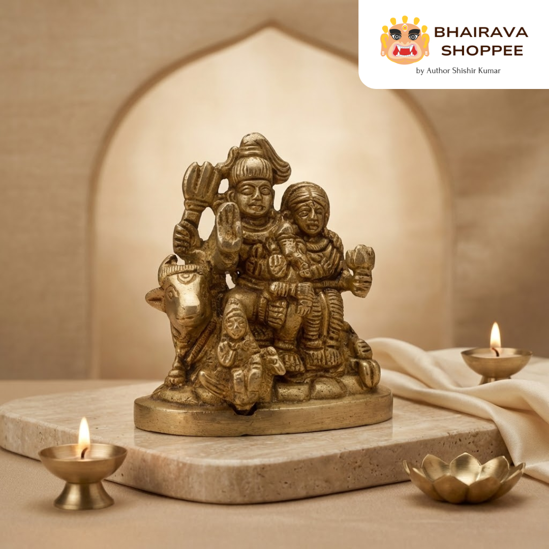 Shiv Parvati Bronze Idol – Divine Symbol of Love, Harmony & Spiritual Balance