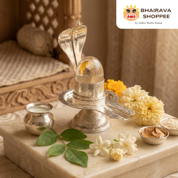 Sphatik Shivling with Silver Argha | Crystal Shivling for Pooja & Worship