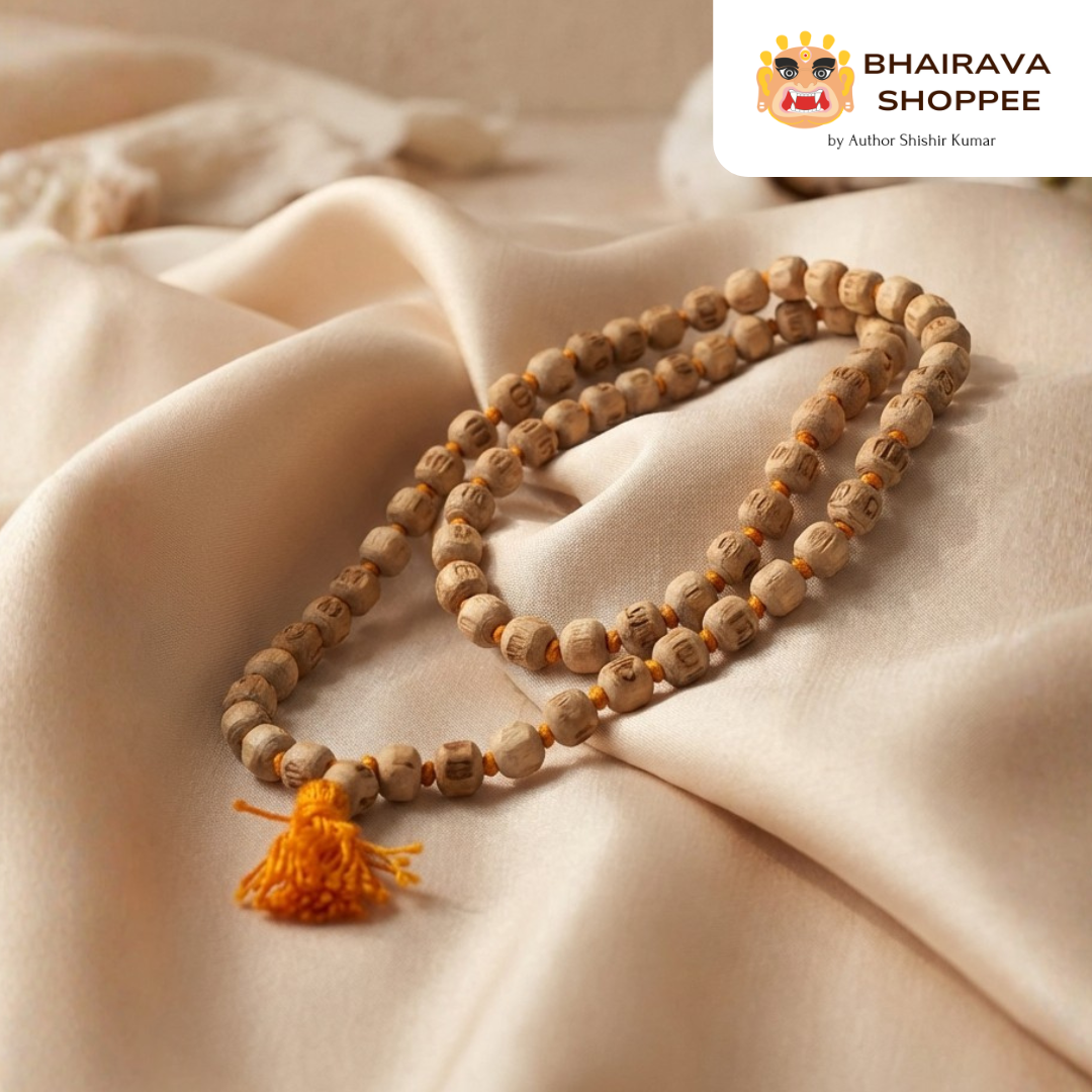 Original Tulsi Mala (108 Beads) | Sacred Basil Rosary for Krishna & Rama Devotion