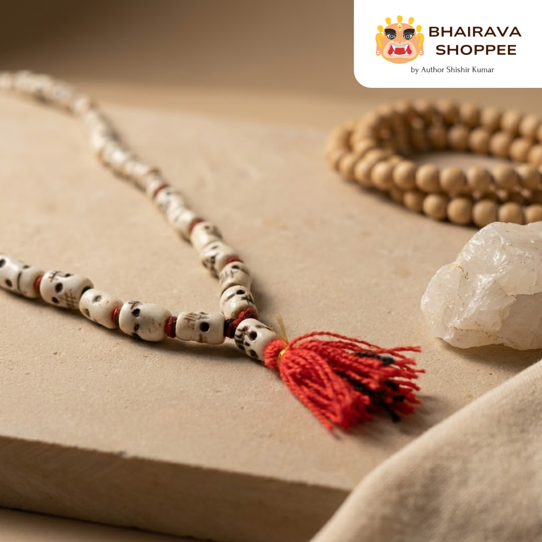 Authentic | Yak Bone Mund Mala | For Sadhana, Devotion & Spiritual Discipline