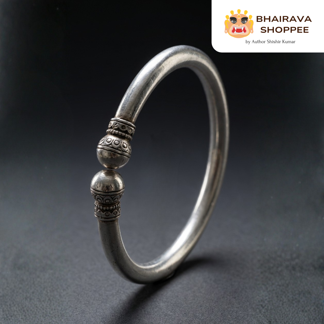 Siddha Bhairav Bedi | Sacred Silver Protection Tool for Tantrik Sadhana