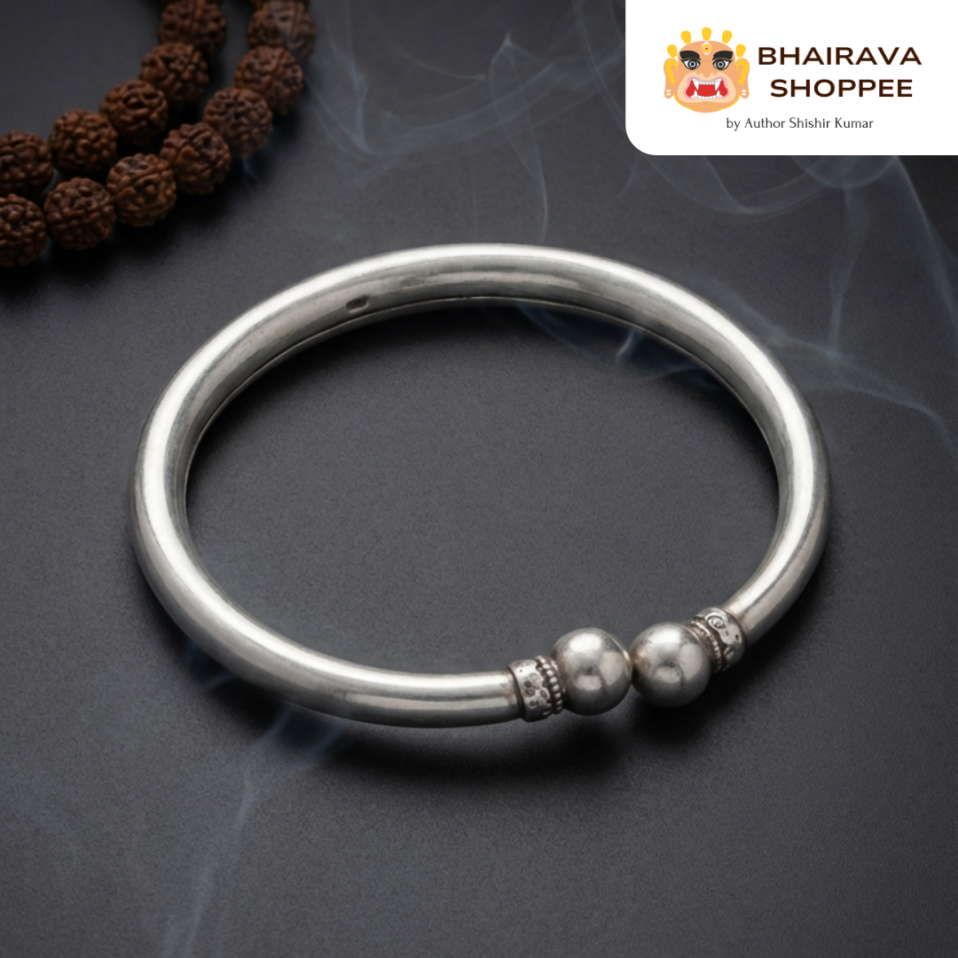 Siddha Bhairav Bedi | Sacred Silver Protection Tool for Tantrik Sadhana