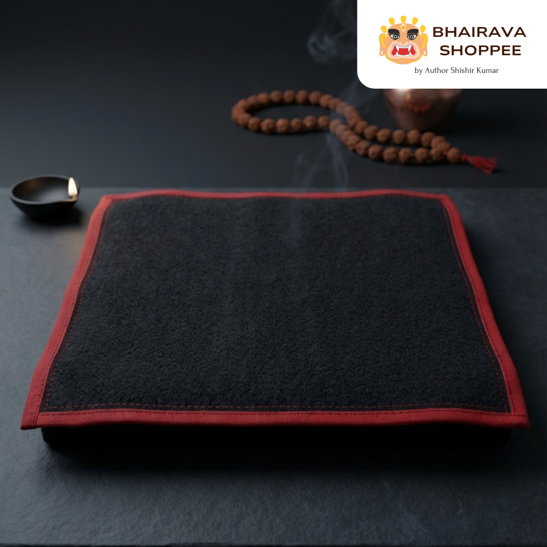 Kala Pooja Aasan | Woolen Prayer Mat for Meditation & Rituals (28x21 in)