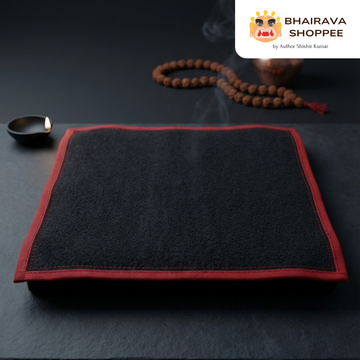 Kala Pooja Aasan | Woolen Prayer Mat for Meditation & Rituals (28x21 in)