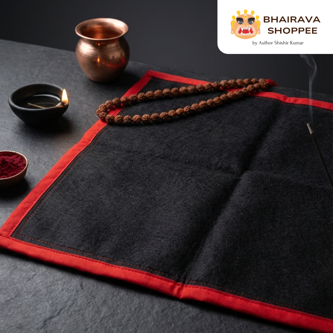 Kala Pooja Aasan | Woolen Prayer Mat for Meditation & Rituals (28x21 in)